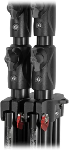 Miniatura 6 de Manfrotto 1004BAC - Soporte de luz maestro de aluminio acolchado de aire de 144 pulgadas con 4 secciones y 3 elevadores, color negro