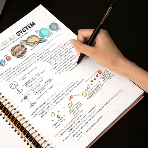 Miniatura 5 de Cuaderno de cuadrícula de puntos en espiral de 8.5 x 11 pulgadas, cuaderno grande de papel punteado, 210 páginas, cuaderno de espiral de tapa dura