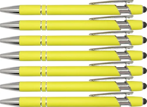 Miniatura 9 de Express Pencils Pastel de goma suave al tacto, colores pastel, bolígrafo con punta de lápiz capacitivo, un elegante bolígrafo de metal premium