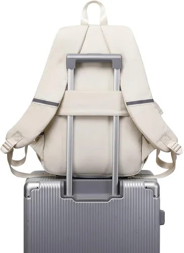 Miniatura 6 de Mochila grande para estudiantes con laptop de abshoo para mujeres universitarias, adolescentes de escuela secundaria y media, bolsa de libros, Beige
