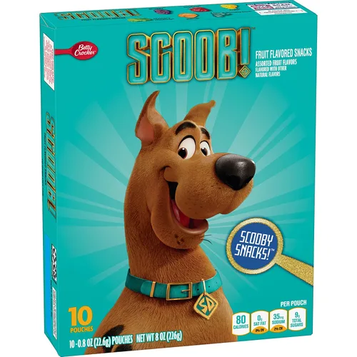 Miniatura 16 de Scooby-Doo Snacks con sabor a frutas, sin gluten, aperitivos para niños, 10 unidades, 8 onzas (paquete de 8)