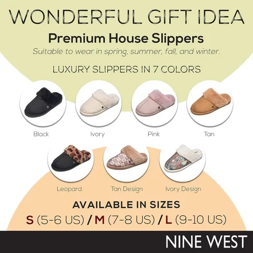 Miniatura 6 de NINE WEST Pantuflas para mujer, extra suaves y cómodas, para invierno, para casa