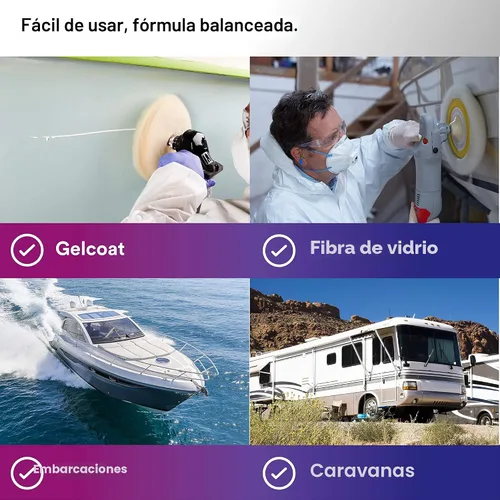 Miniatura 4 de 3M Perfect-It Gelcoat - Compuesto de corte medio + cera, 36106, 1 cuarto, proceso de un solo paso, P1500 y arañazos más finos, removedor