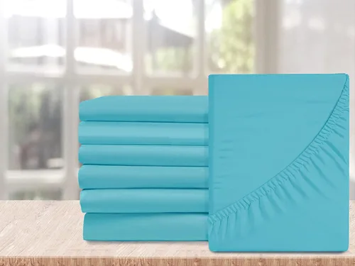 Miniatura 4 de Elegant Comfort Paquete de 6 sábanas bajeras bajeras de 1500 hilos, calidad prémium hotelera, bolsillo profundo, sin arrugas, resistentes a