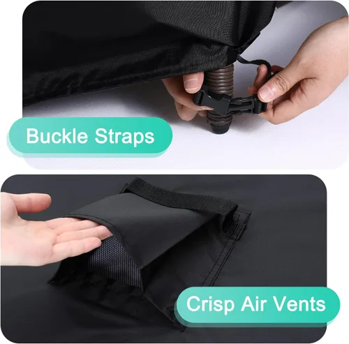 Miniatura 5 de ABCCANOPY Funda para silla de patio, apilable, impermeable, para exteriores, duradera, resistente a los rayos UV, de poliéster, funda para muebles