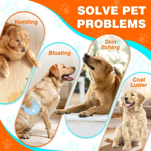 Miniatura 6 de Probióticos para perros, probióticos masticables y picor intestinal digestivo, probióticos para la piel, alivio de la picazón, diarrea, 50 tabletas
