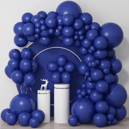 Miniatura 26 de Globos azul claro de látex de 5, 10, 12, 18 pulgadas, diferentes tamaños, 103 piezas de globos mate azul cielo azul bebé para decoración de fiesta