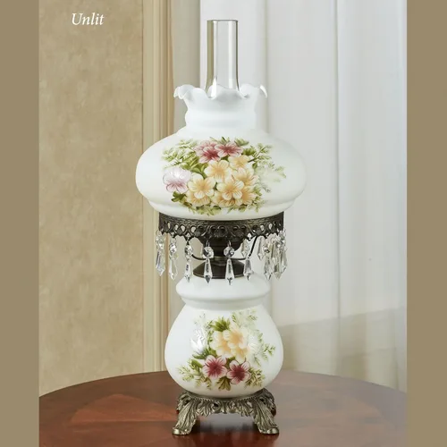 Miniatura 5 de Touch of Class Abigail Lámpara de Mesa de Salón Estilo Huracán – Estética Victoriana Antigua – Pintada a Mano – Diseños Florales – Iluminación