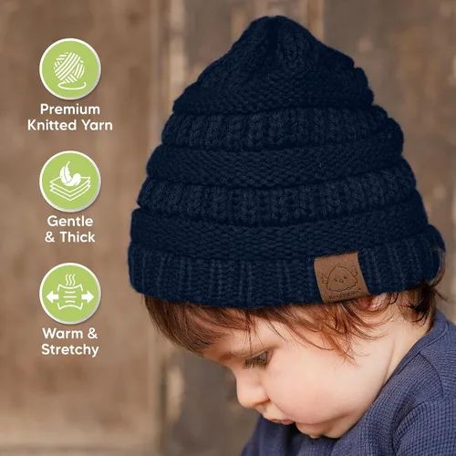 Miniatura 40 de KeaBabies 3-Pack Baby Beanies for Boys, Girls - Stretchy Knit Baby Hats, Cute Newborn