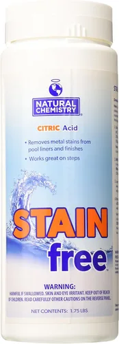 Natural Chemistry Sin manchas, 1.75 libras, 100% ácido cítrico, elimina las manchas de metal y es eficaz en todas las superficies de la piscina,