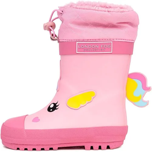 Miniatura 2 de London Fog Toby Botas de lluvia y nieve para niños pequeños, botas de nieve de invierno impermeables aisladas para niños pequeños, tallas de niños