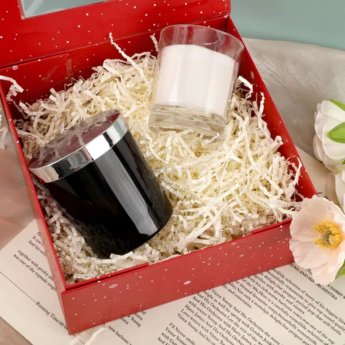 Miniatura 4 de TCAIRG Relleno de papel de corte arrugado (1 libra) para envolver regalos y rellenar cestas, papel triturado blanco cremoso para caja de regalo