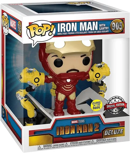 Miniatura 3 de Funko Iron Man 2 Pop! Marvel Mark IV - Cabeza de vinilo de 6 pulgadas exclusiva de Iron Man #905 [Deluxe, Glow in the Dark]