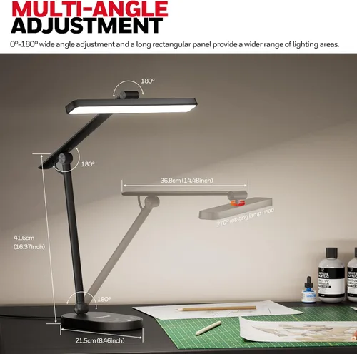 Miniatura 4 de Honeywell Lámpara de escritorio para oficina en casa, H4 Sunturalux Luz de escritorio LED para cuidado de los ojos, lámpara de escritorio regulable