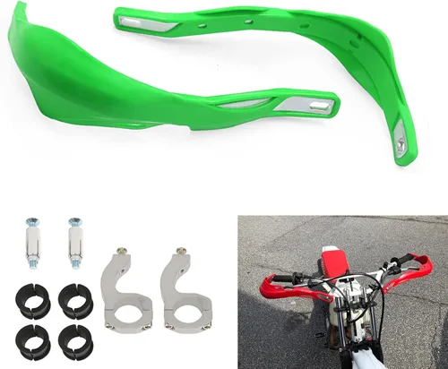 Protección Universal para Manillar de Motocicletas, Protectores de Manos, Protectores de Parabrisas, Protector Anti-crash para Honda Motocross Verde