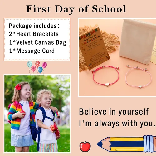 Miniatura 6 de Frist day of school bracelet,back to school bracelet mommy and me,back to school bracelet gift for daughterson as the first day of kindergarten