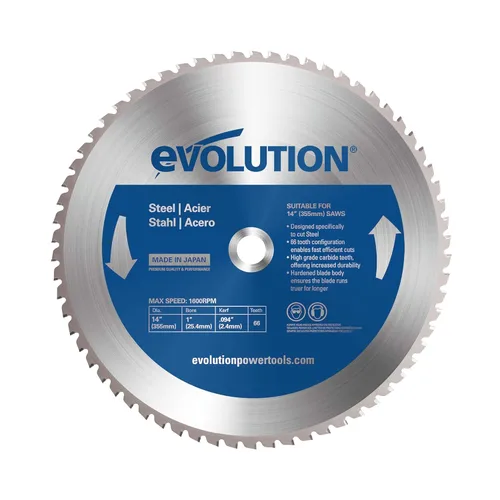 Miniatura 18 de Evolution 14BLADESS Cuchilla de acero inoxidable de 90 dientes de 14" Cuchilla de sierra TCT para Evolution S14CPS, S15CPS, S355MCS, S355CPSL