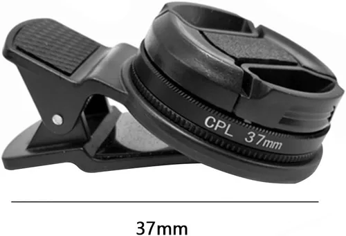 Miniatura 3 de Filtro CPL de 1.457 in, filtro de lente polarizador circular universal, kit de accesorios para lentes de teléfono celular, incluye lente CPL y clip