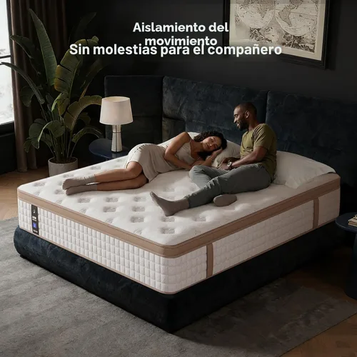 Miniatura 7 de Colchón tamaño Queen (mejorado de alta gama) Colchón híbrido de lujo de 12 pulgadas Queen en una caja, espuma viscoelástica de gel refrescante