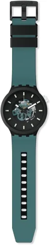 Miniatura 2 de Swatch Reloj de cuarzo biocerámico grande y audaz, Negro