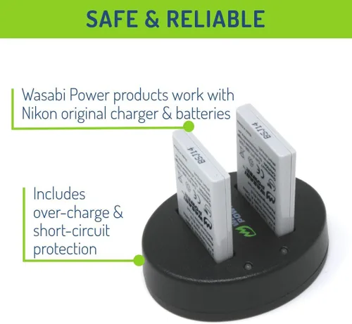 Miniatura 4 de Wasabi Power Batería (paquete de 2) y cargador USB dual para Nikon EN-EL5 y Nikon Coolpix 3700, 4200, 5200, 5900, 7900, P3, P4, P80, P90, P100