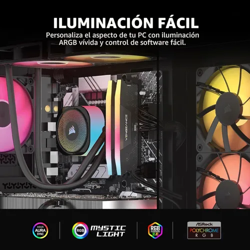 Miniatura 7 de Corsair Vengeance a7500 PC para juegos – Enfriamiento líquido AMD Ryzen™ 7 9800X3D CPU – GPU AMD® Radeon RX 9070XT – 32GB de memoria Vengeance RGB