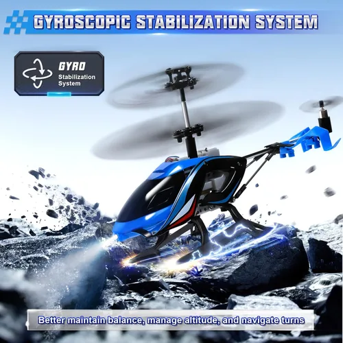Miniatura 2 de A ALPHA Helicóptero RC, helicóptero de control remoto de 2.4G con luces LED, vigilante, juguete de helicóptero de control remoto para niños de 8, 9