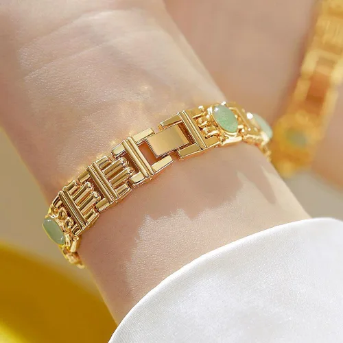 Miniatura 4 de Reloj de pulsera vintage para mujer, reloj de pulsera de cuarzo de acero inoxidable, resistente al agua