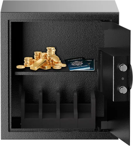 Miniatura 3 de Caja de seguridad Bonsaii con soporte y estante removible, gabinete de seguridad de acero de 1.2 pies cúbicos con cerradura de teclado digital