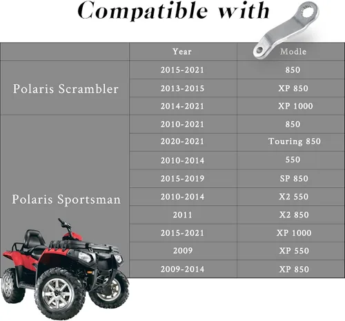 Miniatura 4 de Palanca de Cambio de Marcha Atrás de Acero Mejorada con Biela Acodada Compatible con Polaris Sportsman 550 850 SP 850 X2 550 850 XP 550 850 1000