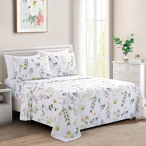 Miniatura 26 de Marina Decoration Ropa de cama ultra suave y sedosa con bolsillo profundo, rayón derivado de bambú para todas las estaciones, juego de sábanas de 6