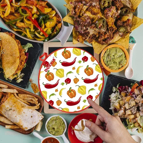 Miniatura 5 de SOKKIA Calentador de tortillas, bolsa de tela aislante de 12 pulgadas, bolsa de tela para usar en microondas para mantener la comida caliente