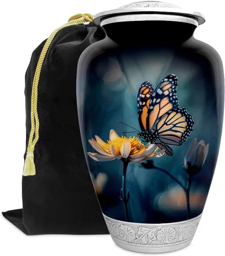 Miniatura 26 de Loving Tribute - Urna de cremación de colibrí para cenizas humanas adultas, gran monumento funerario hecho a mano para recordar a tus seres queridos