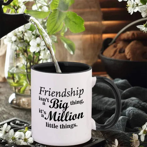 Miniatura 4 de Style In Print Black Friendship Isn't A Big Thing It's A Million Little Things - Taza de cerámica de colores, color negro