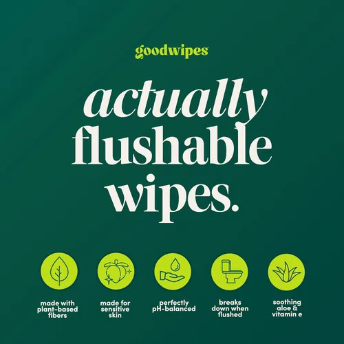 Miniatura 2 de Goodwipes - Toallitas lavables individualmente envueltas para adultos en movimiento - Toallitas mini portátiles - Esenciales de viaje - Seguras