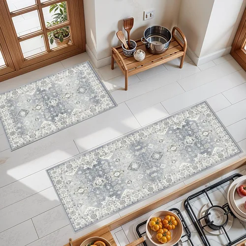 Miniatura 46 de HY HAO YUN LAI Alfombras antideslizantes para pasillos, alfombra lavable para pasillo, alfombra larga ultra suave para cocina, alfombras de acento