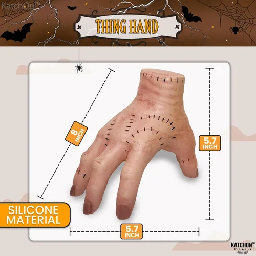 Miniatura 6 de KatchOn, Wednesday Thing Hand Addams Family – Mano grande de Wednesday Addams Thing Hand Accesorio de mano para decoraciones de Halloween