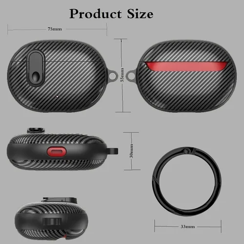 Miniatura 4 de Funda para Beats Studio Buds/Studio Buds Plus 2021/2023 con clip de cierre para hombres, GARTOO con kit de limpieza, funda protectora y lápiz