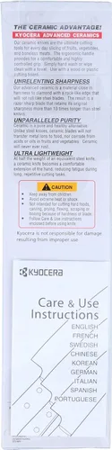Miniatura 3 de Kyocera Advanced Series, cuchillo de pelar de cerámica, hoja blanca de 3 pulgadas, Verde