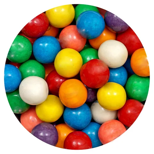 Miniatura 9 de Bolas de chicle para máquina de chicle, mini bolas de goma de mascar de 0.5 pulgadas, aprox. 560 piezas, bolsa a granel de 2 libras, bolas de goma