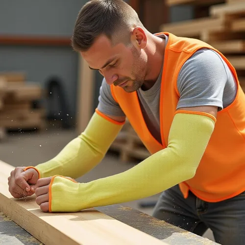 Miniatura 6 de G & F PRODUCTS 100% Kevlar fiber by DuPont Cut Resistant Knit Sleeve, Sold by 6-piece pack Corte Nivel 3 con ranura para pulgar de 18 pulgadas