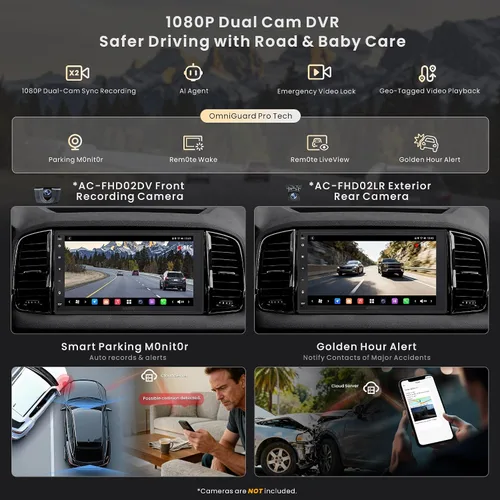Miniatura 3 de ATOTOZONE Estéreo de auto de doble DIN con IA de 7 pulgadas, 8G+128G, 4G LTE, Carplay inalámbrico y Android Auto, audio 7.1.2 Ch, DSP, 36B-EQ, FLAC