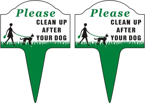 Miniatura 7 de Señal de Limpiar Después de Tu Perro, Yuntarda 25.4x35.6 cm Sin Cacas de Perro para Césped Sin Perros Haciendo Caca en el Patio con Estaca, Señal