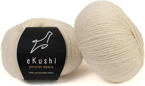 Miniatura 106 de 100% Hilo de Alpaca para Bebé para Tejer y Ganchillo - Juego de 3 Madejas de Hilo Premium DK - Ligero, Hipoalergénico y Térmico Hecho en Perú - N010