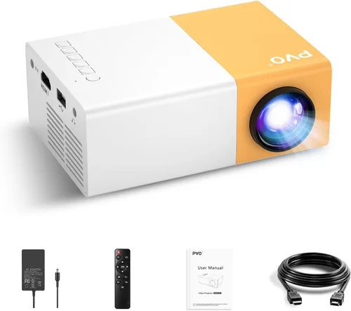 Miniatura 8 de Mini proyector, proyector portátil PVO para dibujos animados, regalo para niños, proyector de cine al aire libre, proyector de video LED Pico