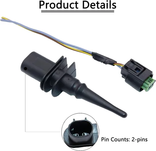 Miniatura 2 de Sensor de temperatura del aire ambiente exterior y conector con cable 65816905133 65816905050 Compatible con BMW 128i 323i 325i 328i 330Ci 528i 530i