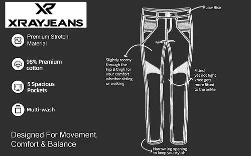 Miniatura 6 de X RAY Pantalones de mezclilla para bebé, cintura elástica en el interior, rasgados, moto, pantalones de mezclilla desgastados