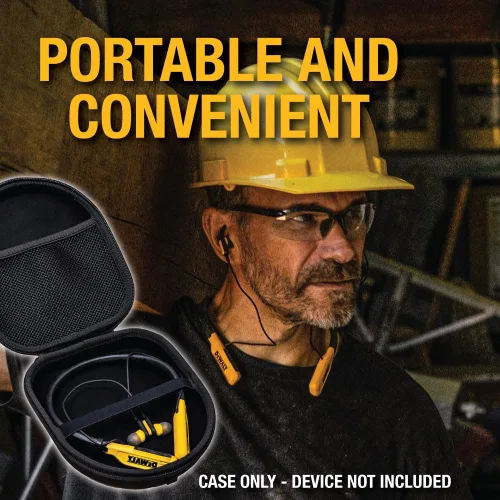 Miniatura 8 de DEWALT Funda protectora resistente para auriculares con banda para el cuello, compacta y ligera con funda rígida para auriculares de EVA