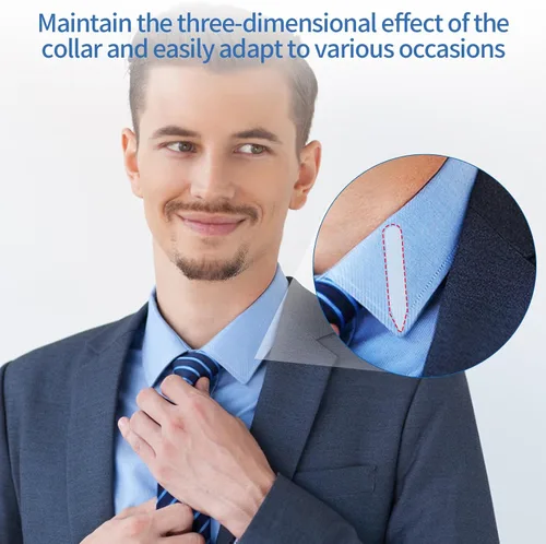 Miniatura 7 de 112 piezas de estancias para cuello para camisas de vestir de hombre, cuello de plástico, insertos de cuello de camisa para cualquier camisa