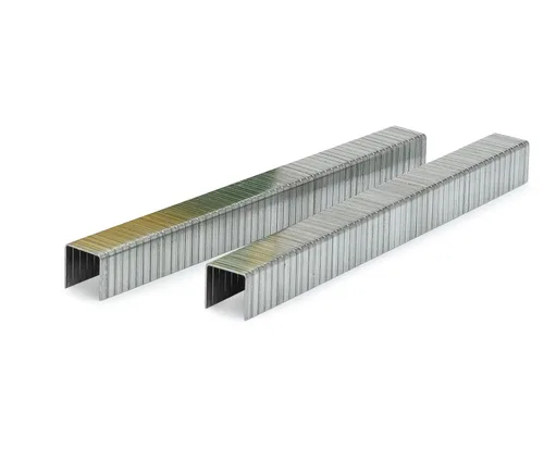 Miniatura 15 de K-777/12, 1/2 pulgada de pierna x 1/2 pulgada de ancho con corona de alicates galvanizados de alta resistencia, 2400 por paquete, para bandejas